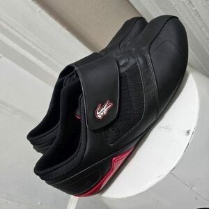 Lacoste Protect Crt Low Top Black Red Fashion Sneaker Men's Size 10🌴